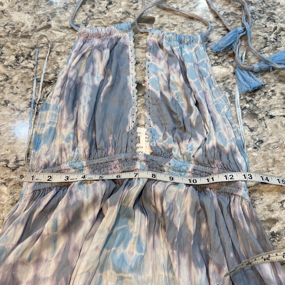 Raviya | Blue Tie Dye Swim Beach Coverup Maxi Dress Size XL - Picture 10 of 13